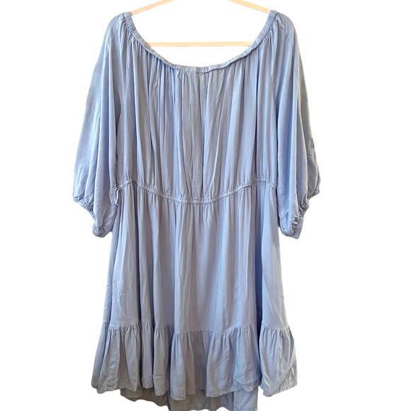 Feathers Women’s Peasant Dress Plus Size 3XL Embroidered Off Shoulder Tiered - Picture 3 of 16